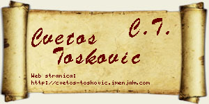 Cvetoš Tošković vizit kartica
